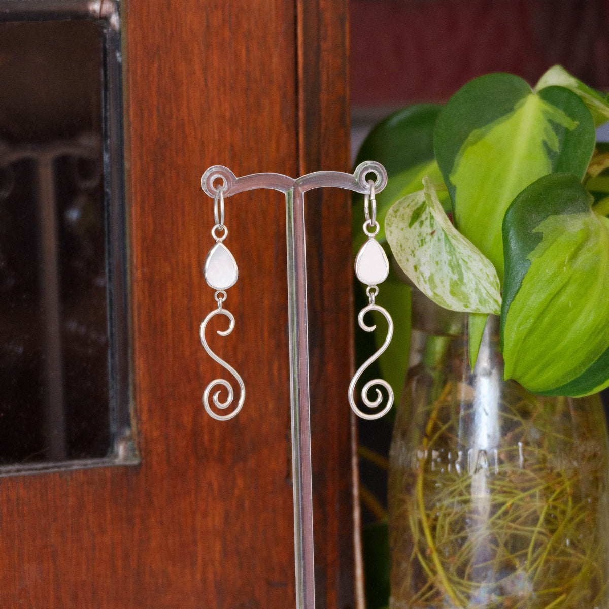 Mother of pearl Willow dangles