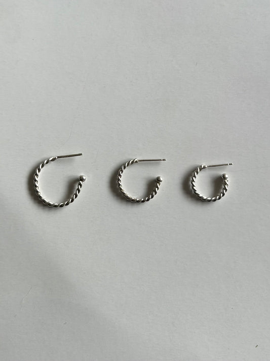 Large twisty faux hoops