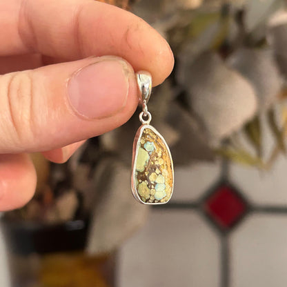 Wonky turquoise pendant