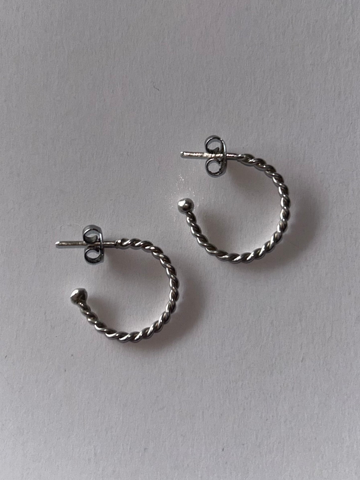 Medium twisty faux hoops