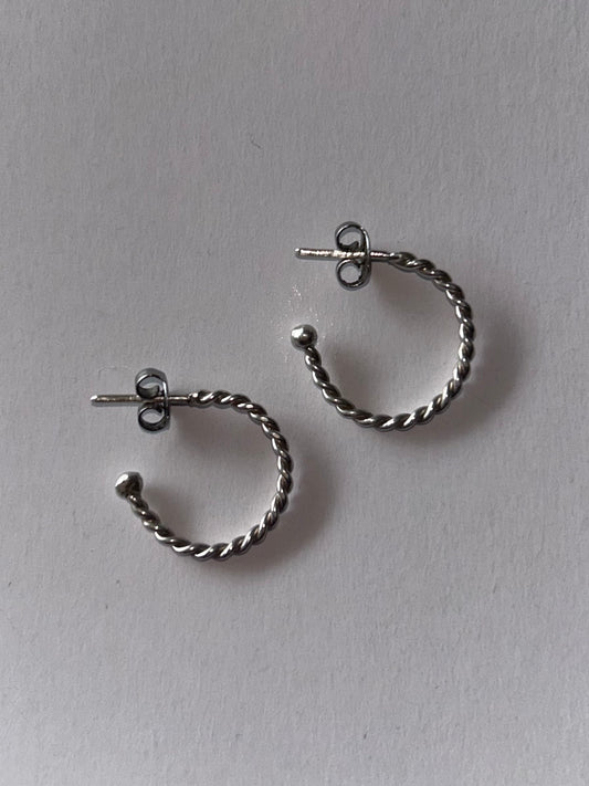Small twisty faux hoops