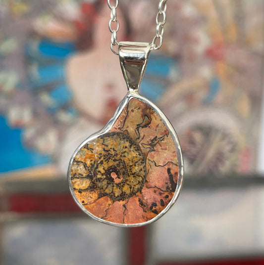 Chunky ammonite pendant
