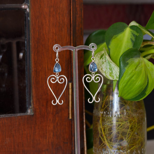 Blue kyanite Sierra dangles
