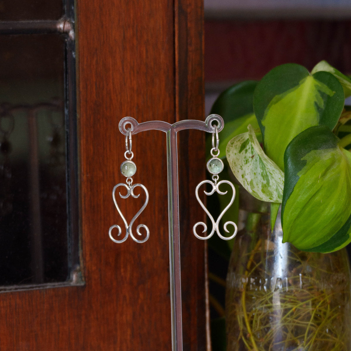 Green kyanite Sierra dangles