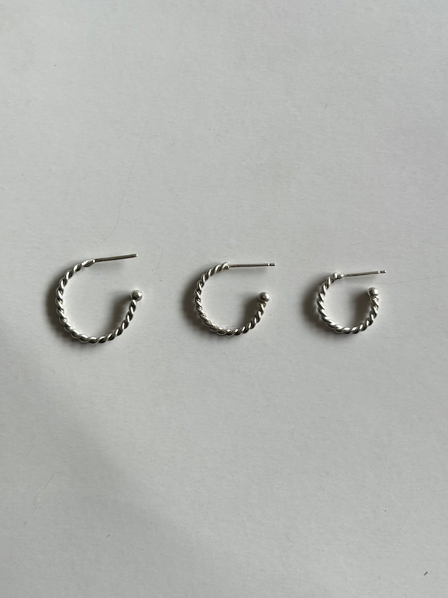 Medium twisty faux hoops